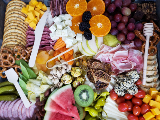 Grazing Board for 40 and 40 Charcuterie Cones